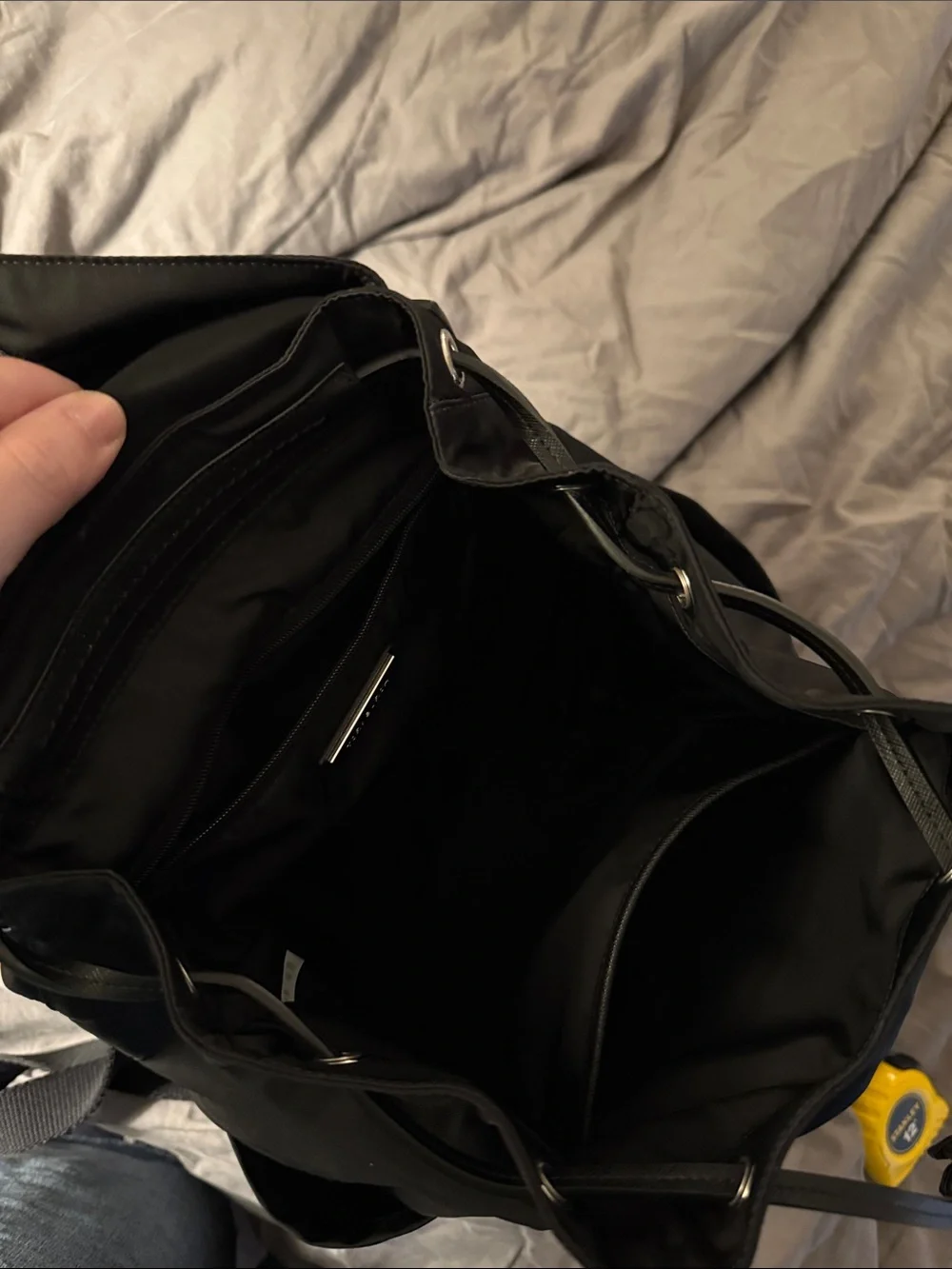 Small Tory Burch Black Nylon Backpack.